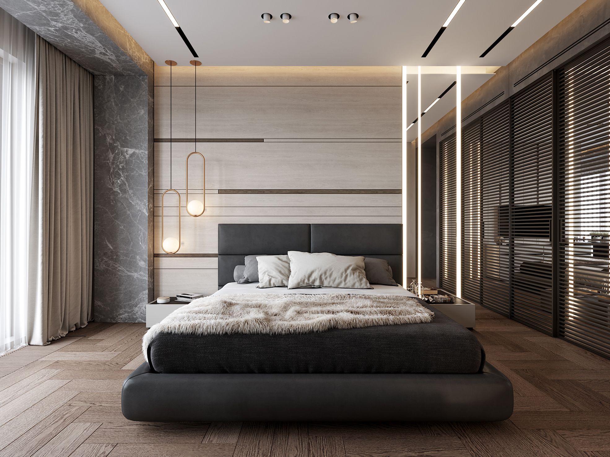 Дизайн интерьера в спальне